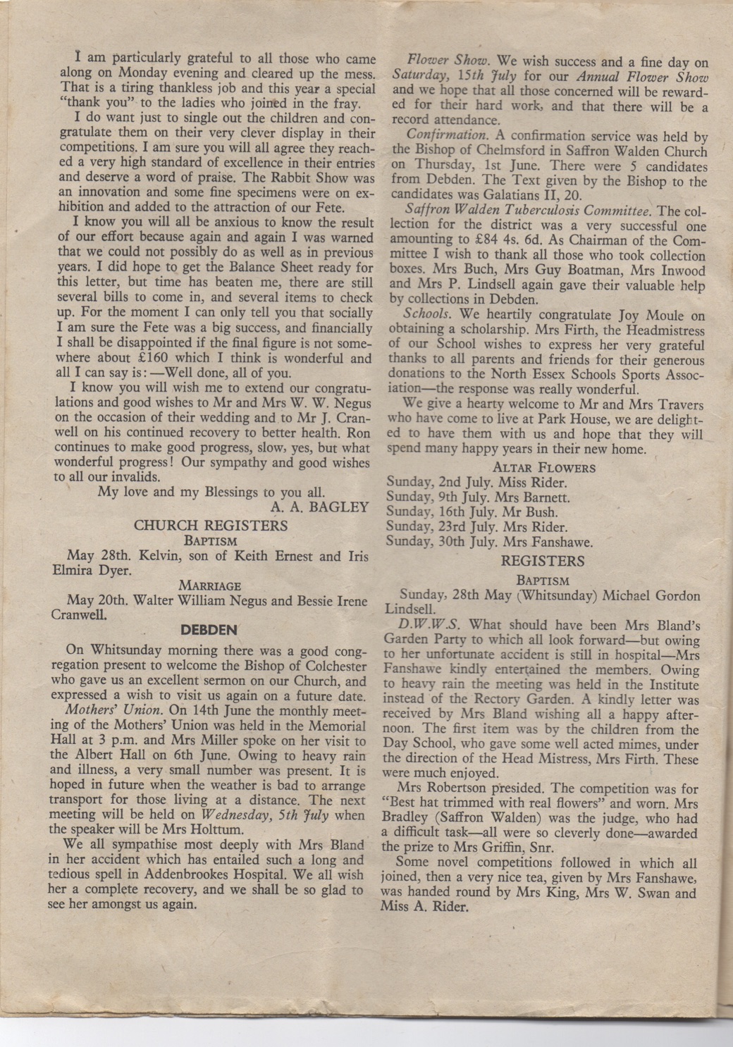 church magazine july 1950-2